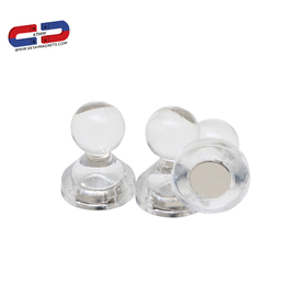 Transparent plastic tip magnet