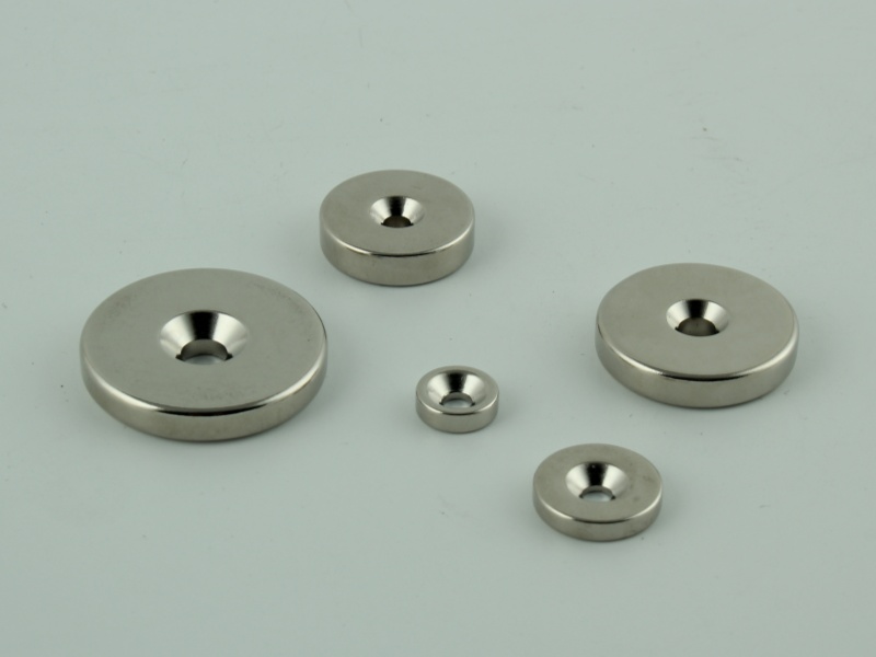 Neodymium Disc Magnets with Countersunk Holes